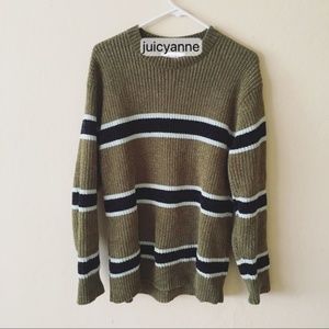 NWT UO Chenille Striped Sweater